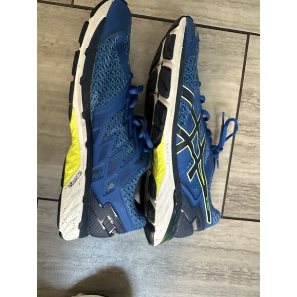 Asics Men's Running Shoes Blue-Yellow0Black Size 11 F820917 T705N - Picture 9 of 16